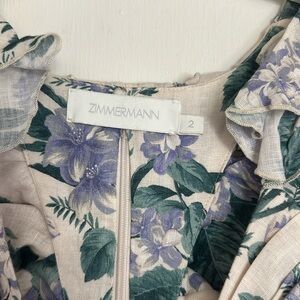 Zimmermann Floral Cut out Mini Dress